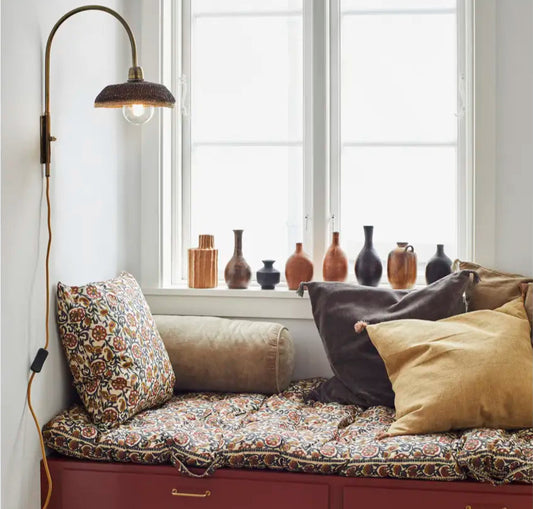 Fluweel rond kussen Dusty Green