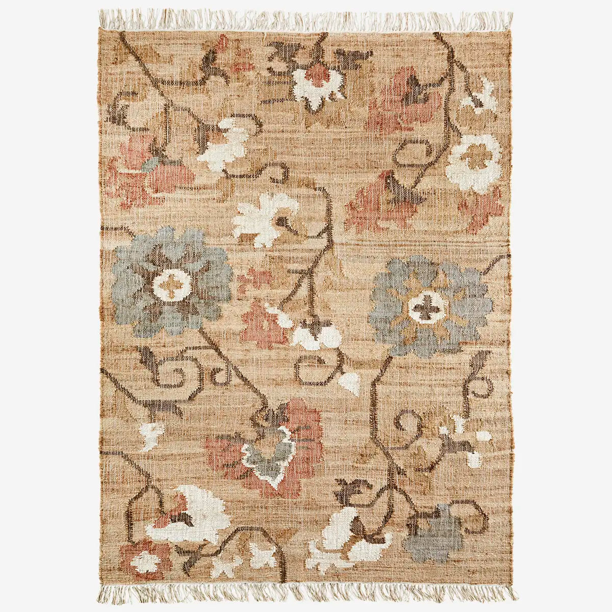 Handgeweven Jute Tapijt