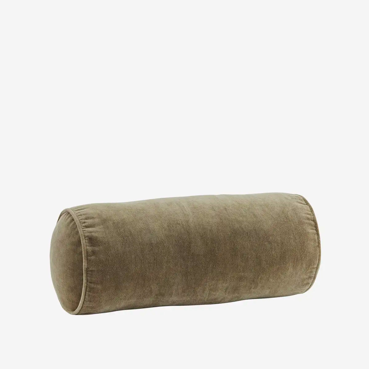 Fluweel rond kussen Dusty Green