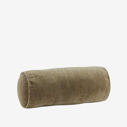 Fluweel rond kussen Dusty Green