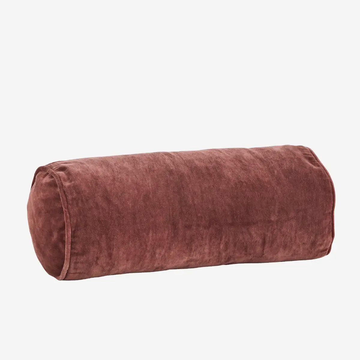 Fluweel rond kussen Dark Rose