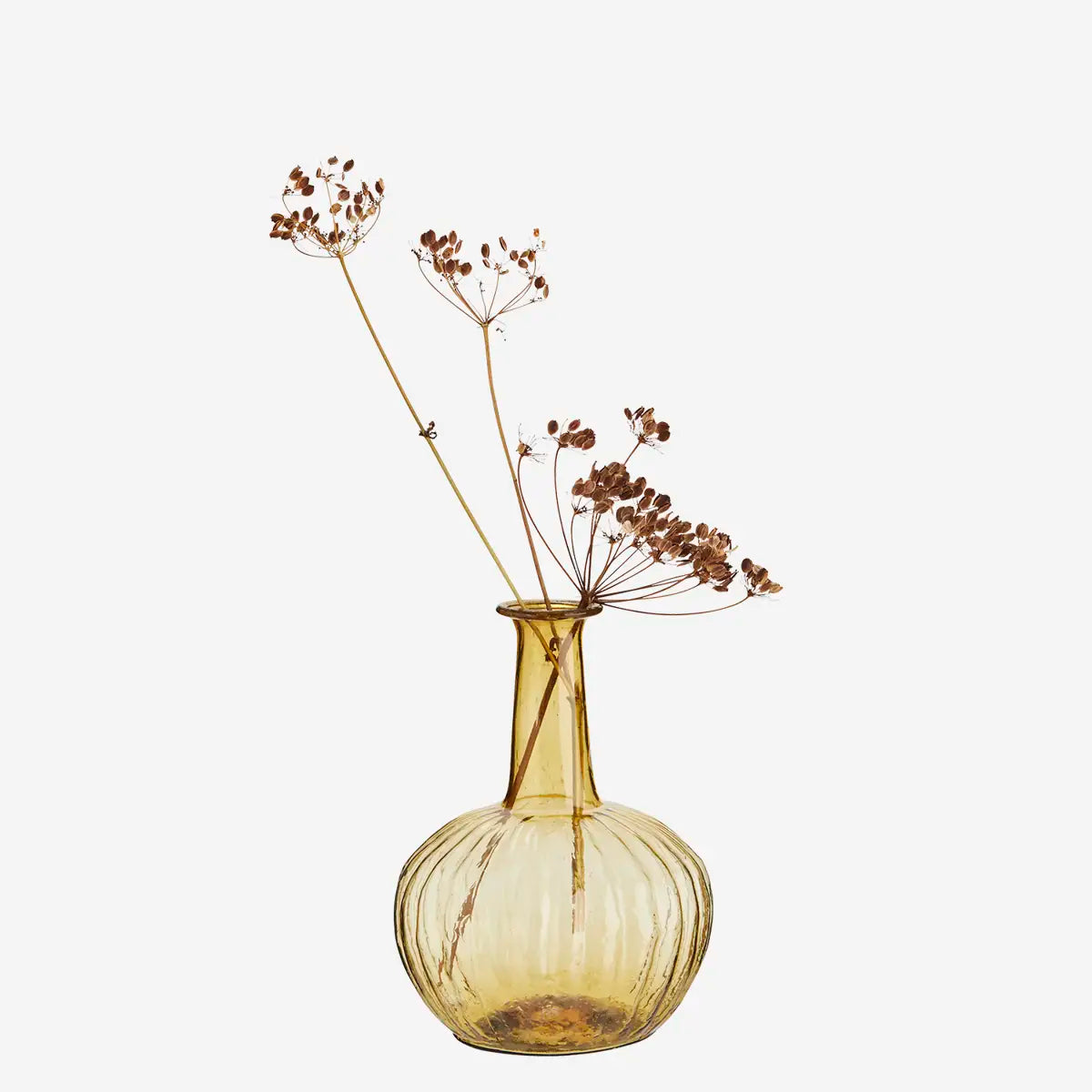 Madam Stoltz Glazen vaas geel