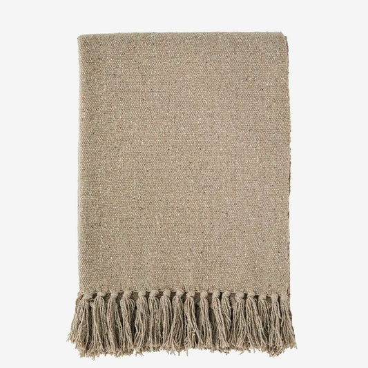 Katoenen Plaid Taupe